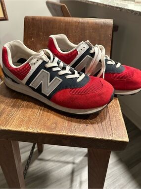 New Balance 574 ML574SRF Red Navy White Sneakers Men’s Size 13 Classic
